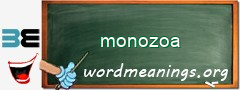 WordMeaning blackboard for monozoa